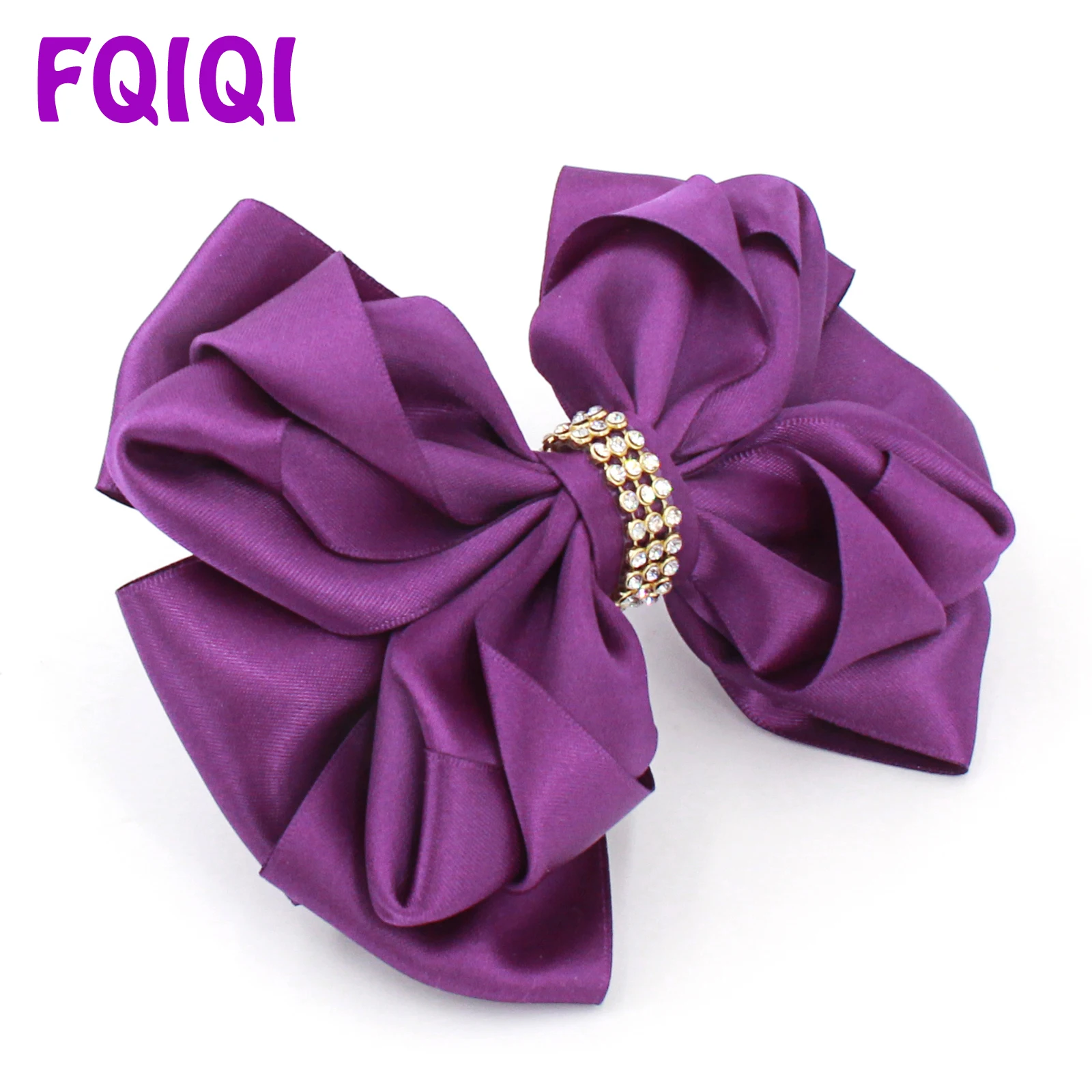 FQIQI 5 Inch Women Shining Ribbon Handmade Bow Baby Hair Clip Christmas Bows Dance Party Kids Accessories Knot | Детская одежда и