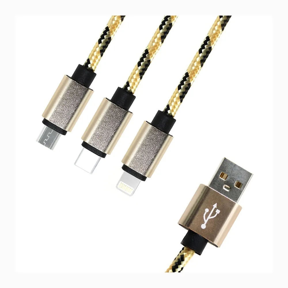 Новый красный золотой Тип молния Micro USB синхронный быстро Многофункциональный