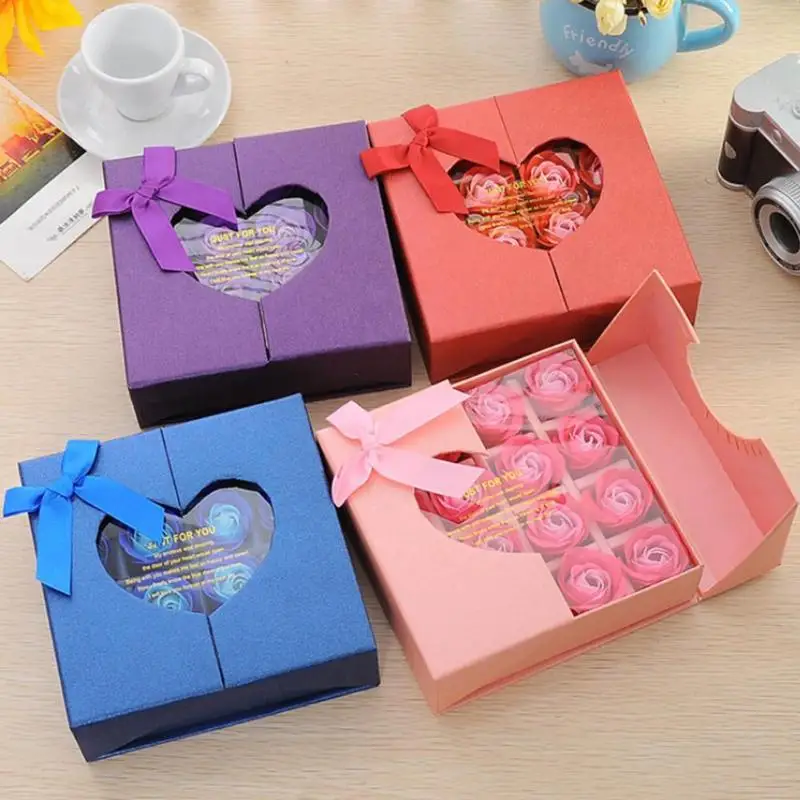 1 коробка имитации розового мыла с подарочной коробкой День святого Валентина