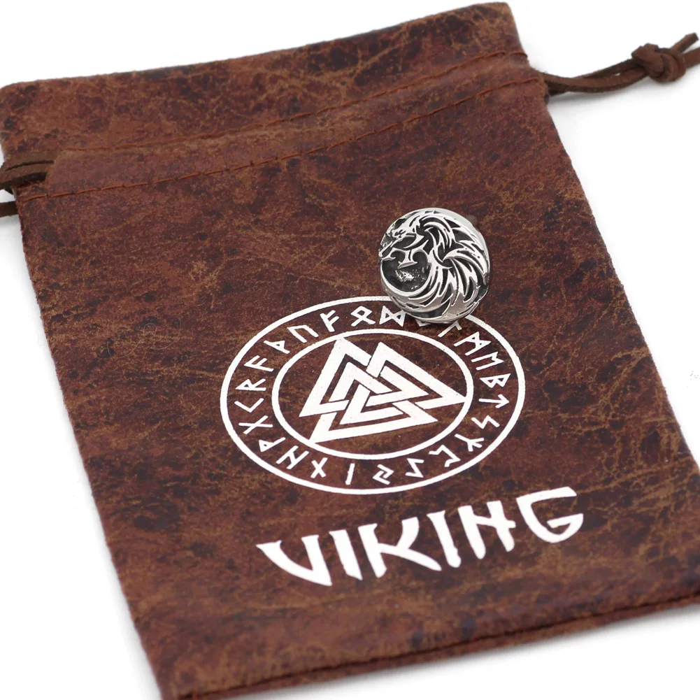 2 шт нержавеющая сталь Nordic viking один волк амулет Руна Запонки небольшого размера с
