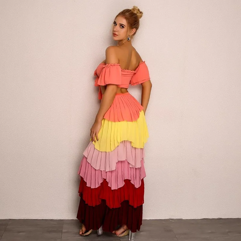 Clubdolls Long Evening Dress 2019 Off The Shoulder Chiffon Gown Vestido De Festa Robe Soiree Formal Party | Свадьбы и торжества