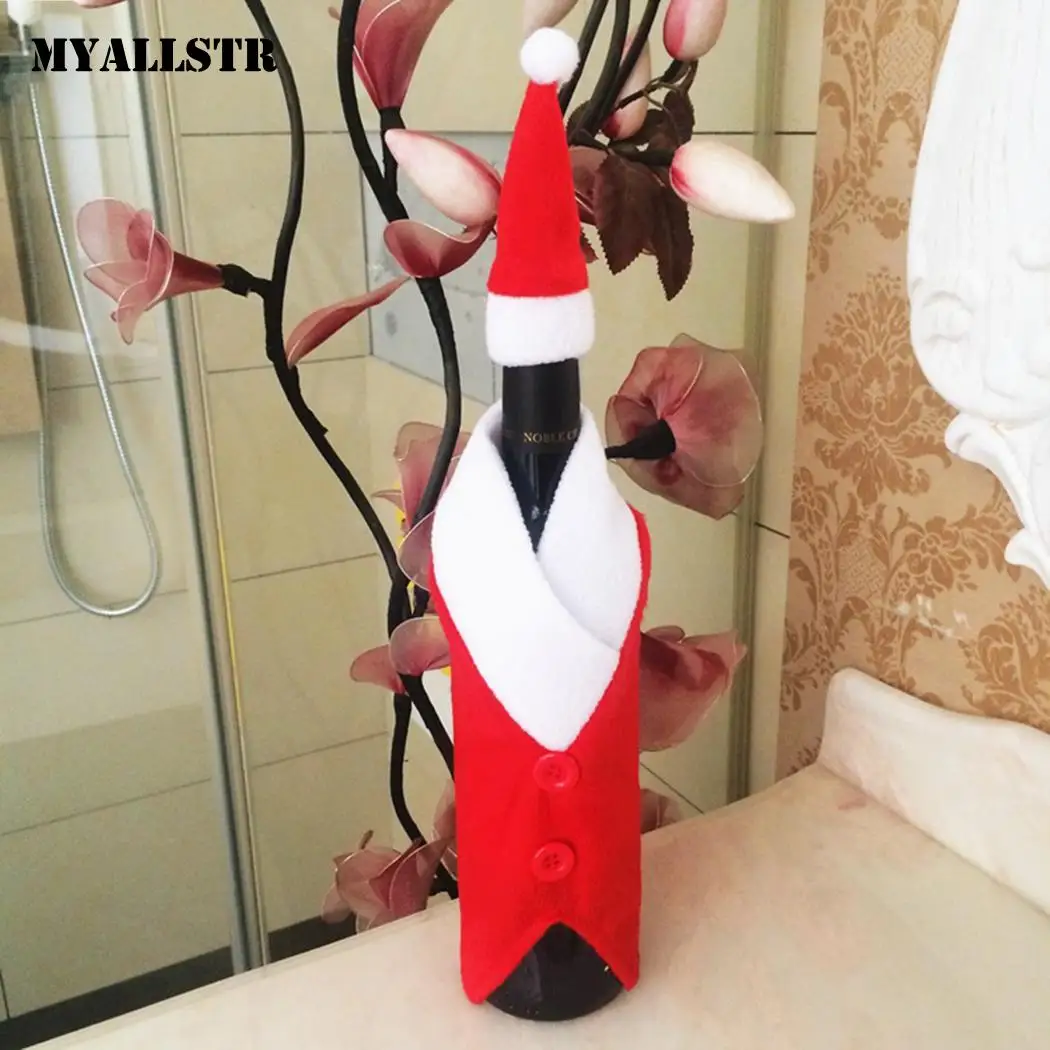 Красный чехол для одежды сумка с пряжкой вина дома Санта Рождество Твердые