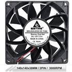 Gdstime 14038 140 мм 12 В постоянного тока 2Pin 14 см 140x140x38 мм двухшариковый подшипник охлаждающий вентилятор для сервера