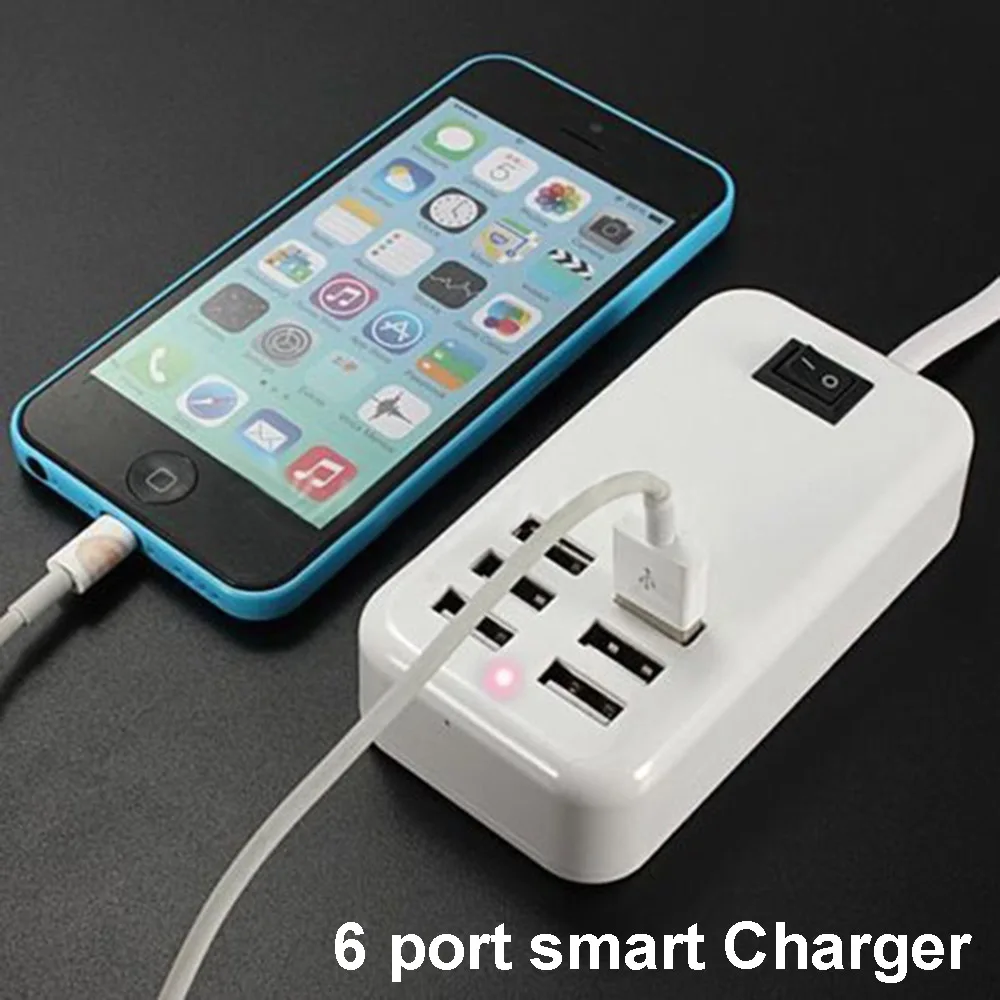 KISSCASE 6 портов USB зарядное устройство для телефона iphone X XR Xiaomi Быстрая зарядка