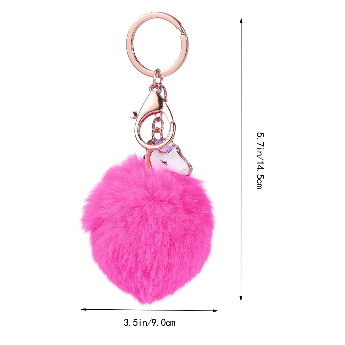 1pc Unicorn Keychain Pompom Hanging Plush Keyring Cute Creative Decor For Key Bag Car Gift Women Girls Ladies Bags | Автомобили и