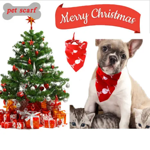 

Рождественское красное слюнявчик, полотенце для собаки, кошки, воротник банданы, регулируемый треугольный шарф, красное рождественское пол...