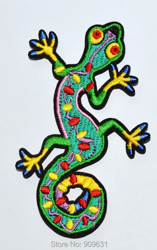 Gecko Southwest Ящерица вышитое железо на Аппликации патч пластыре|embroidered iron|iron on appliqueiron
