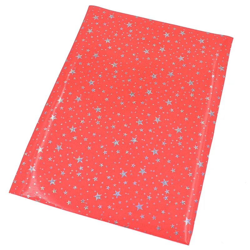A4 прозрачная Звездная виниловая ткань пвх блестящая со звездами DIY Швейные