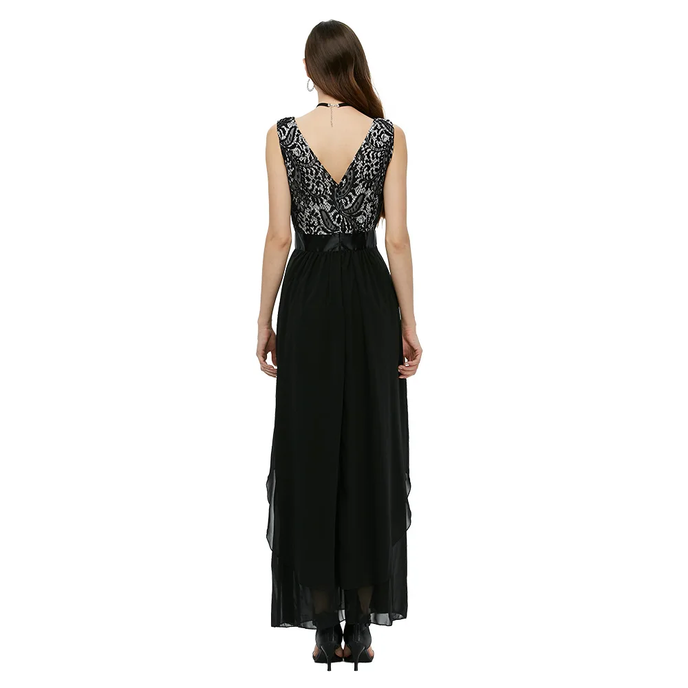 AZULINA/распродажа винтажное женское платье Vestido Longo черного цвета Элегантное