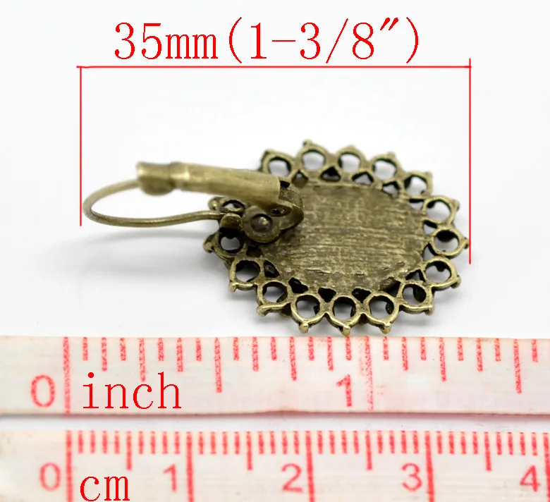 Прекрасный 10 пар в комплекте Носки для антикварный бронзовый овальный кабошон