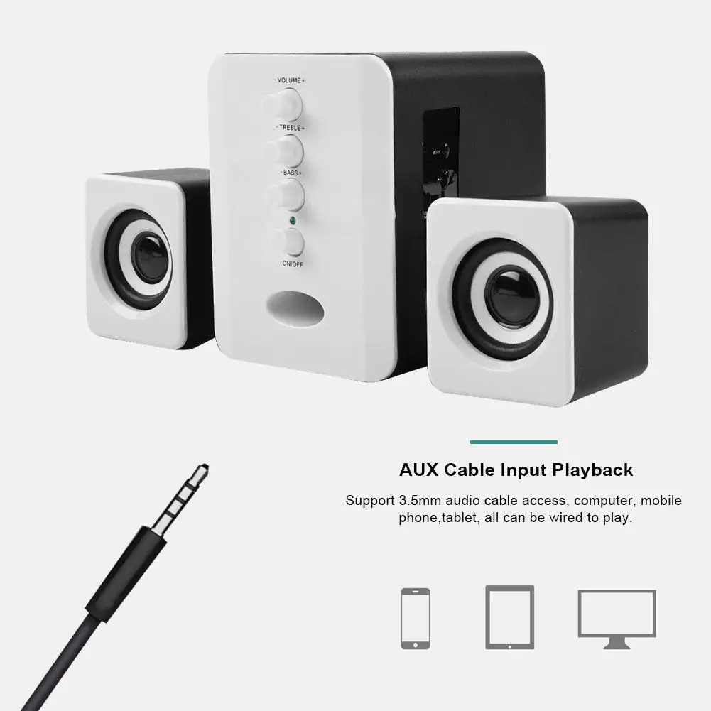 Беспроводная Bluetooth Колонка SADA 2 1 дюйма 3 канала бас комбинированный ПК MP3 сотовый