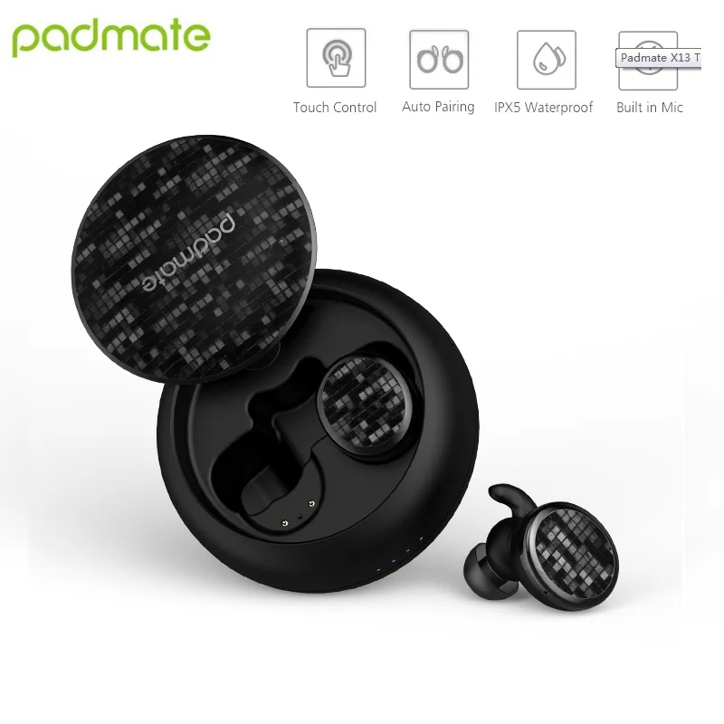 Padmate Pamu X13 TWS беспроводные наушники Bluetooth 5 0 вкладыши с сенсорным управлением IPX5