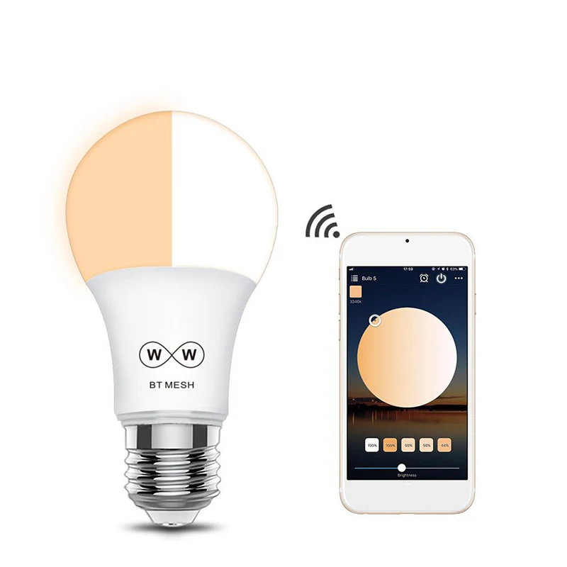 Бесплатная доставка Новый светодиодный лампочка Bluetooth с регулируемой яркостью RGB