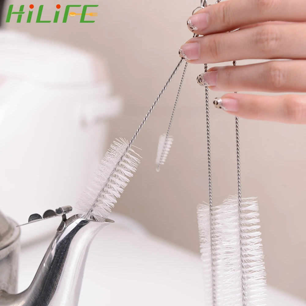 Hilife 4 шт./компл. ложки с длинной ручкой, чайник рот щетка для молочные бутылки соски очищающее средство для глазировки насадки щетки