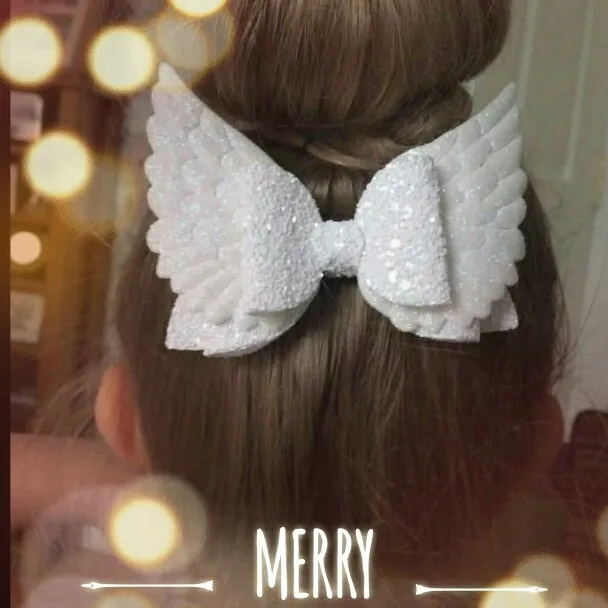 Золотые заколки для волос в виде крыльев Ангела от 4 дюймов Thumblina блестящие банты