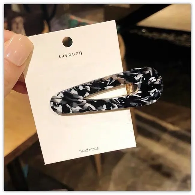 Корейская Геометрическая акриловая заколка для волос 1 шт. женская леопардовой