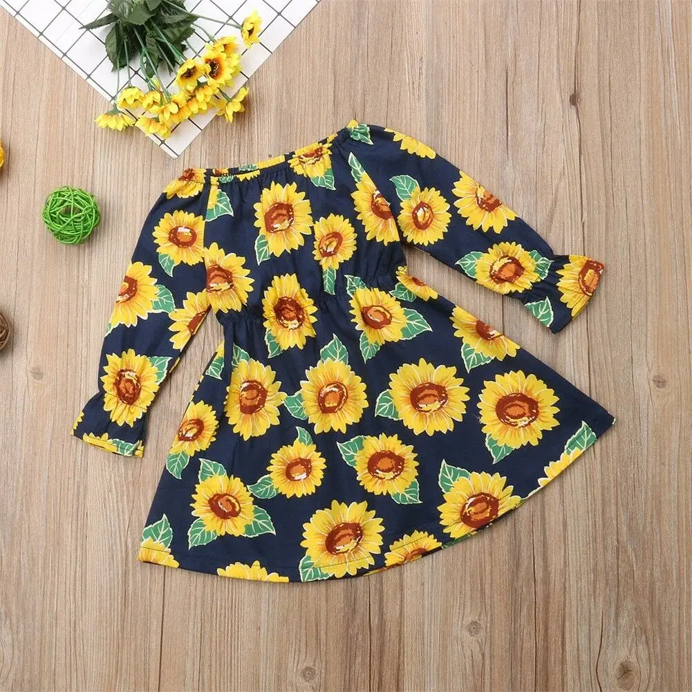 Pudcoco Girl Dress 6M-4Y Cute Toddler Kid Baby Clothes Princess Party Prom Floral Summer | Детская одежда и обувь