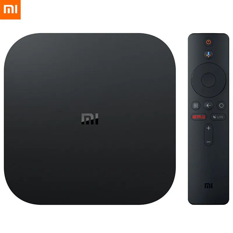 Xiaomi mi Box S 4K HDR Android 8 1 tv Strea ng медиаплеер Google Assistant пульт дистанционного Cortex A53