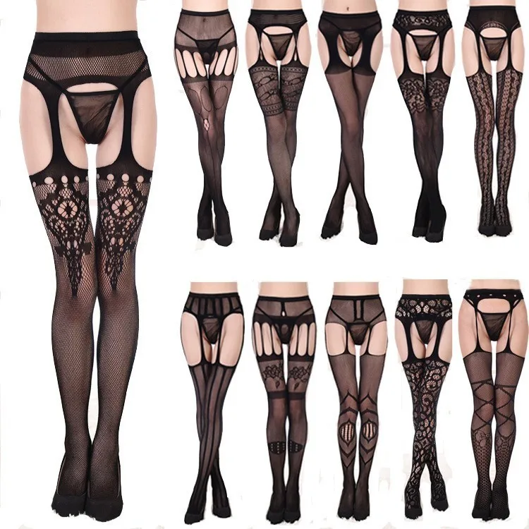 

Sexy Stockings Open Crotch Collant Femme Tights Fishnet Stockings Pantyhose Women Plus Size Transparent Medias De Mujer SW002