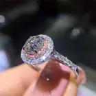 Очаровательное свадебное кольцо с Королевской принцессой диаметром карата, круглые циркониевые кольца с порошковым покрытием