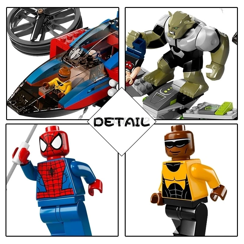 Super Heroes Legoing Marvel Avengers Figures Toy Spiderman 299Pcs Building Blocks D7106 Toys For Children Ork Orc Figure | Игрушки и