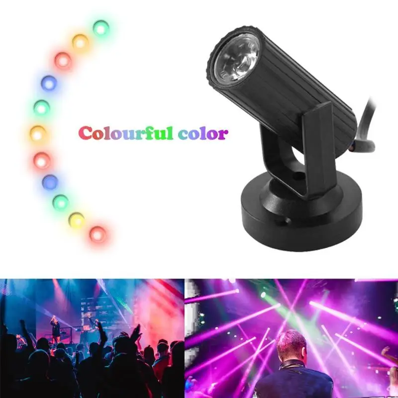 Вращающиеся огни для дискотек с звуковым активацией 3 Вт RGB светодиодный