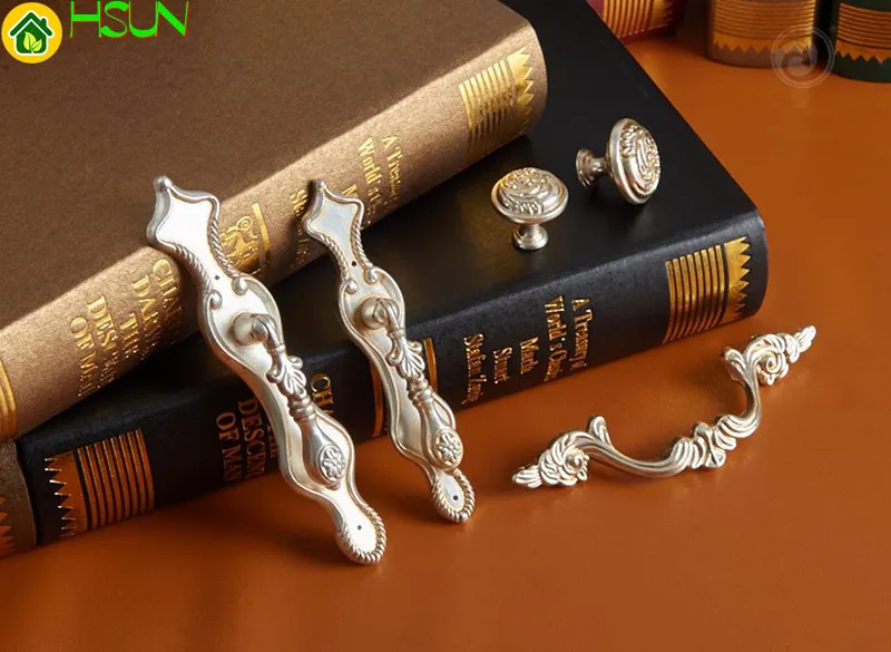 

2 pcs Shabby Chic Dresser Pulls Handles Knobs Antique Silver Drawer Drop Pulls Country Kitchen Cabinet Handle
