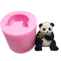 candle silicone mold 3d panda furnishing articles mold fondant cake decorating tools cake chocolate mold gum paste candle moulds