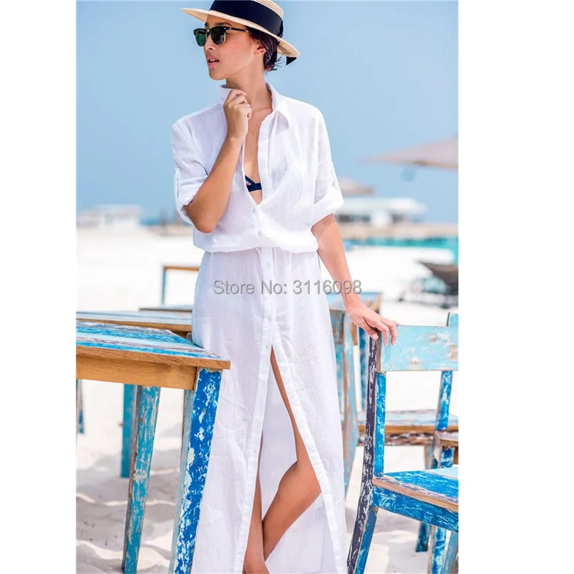 Женский пляжный купальный костюм кафтан Пляжная накидка туника для пляжа