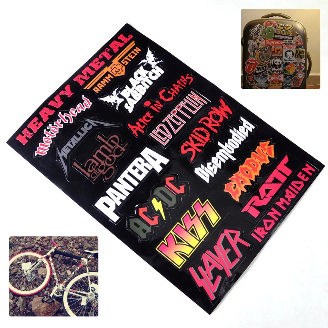 Wall Laptop Decor Heavy Metal Band Logo Sticker 29.5x21 Cm