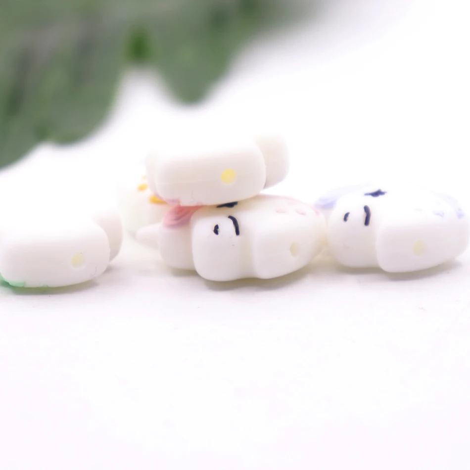10pcs New Cartoon Cute Mini Silicone Beads Baby Safety Food Grade Nipple Diy Newborn Clip Chain Accessories | Мать и ребенок