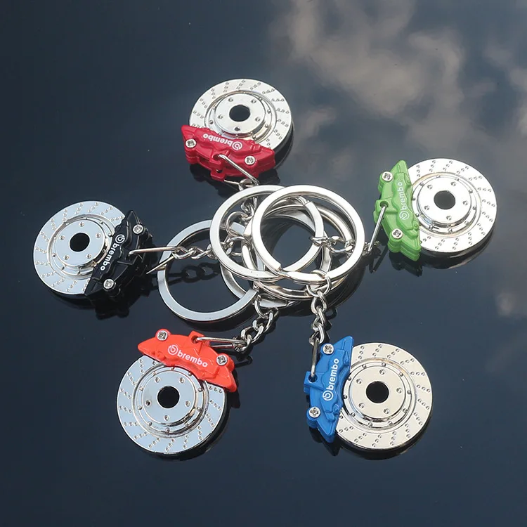 

Creative Gift Decompression Portable Rotary Brake Disc Hub Caliper Metal Suspension Buckle Disc Double LOGO