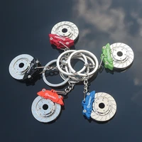 creative gift decompression portable rotary brake disc hub caliper metal suspension buckle disc double logo