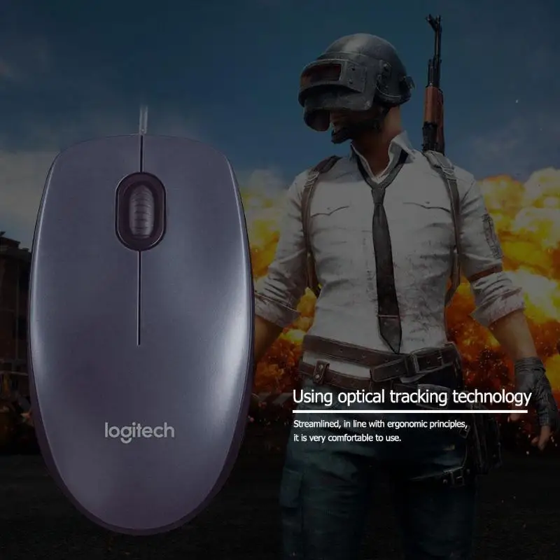 Проводная мышь Logitech M90 USB эргономичный дизайн оптическая классическая офисная
