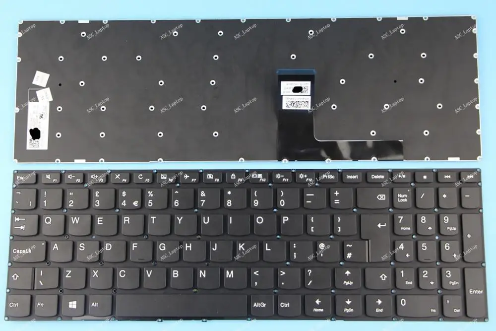 

Новая Оригинальная английская клавиатура QWERTY для ноутбука Lenovo IdeaPad 310-15ABR 310-15IAP 310-15ISK 310-15IKB, черная, без рамки
