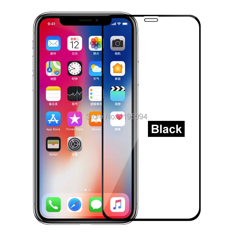 Полное покрытие закаленное стекло для iPhone X XS 11 Pro Max XR 7 8 Защита экрана 6 6S Plus 5 5S