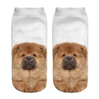 1 пара милых носков с 3D принтом для собачек-Мопсов, мужские носки унисекс с милым низким вырезом, цветные хлопковые носки, повседневные носки, бесплатная доставка, 2019