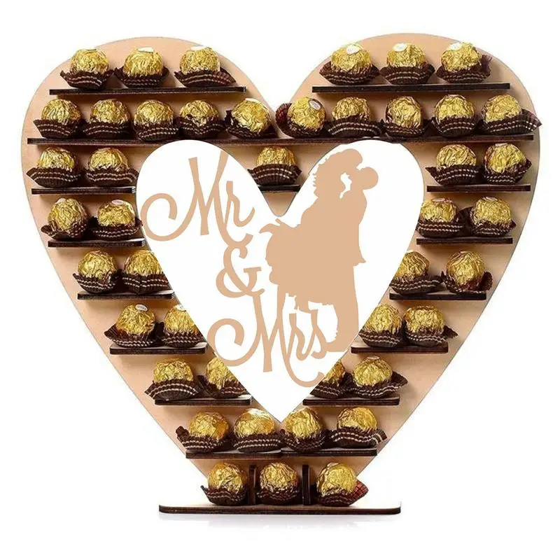 Подставка в форме сердца Bouder Mr & Mrs идеально подходит для вечеринок свадеб и