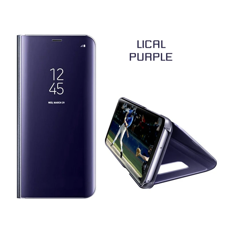 Smart View Mirror Leather Flip Stand Case Cover for Samsung S10 S9 S8 plus Note 9 8 J5 J7 J8 A5 A6 A7 A8 A9 2017 2018 | Мобильные