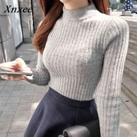 xnxee winter 2018 turtlenecks womens pullover korean sweater female top women round neck sweaters pullover turtleneck xnxee