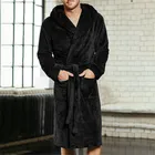 Мужские халаты, зимний длинный халат, Мужская Отличная пижама из полиэфирного волокна, ночная рубашка, одежда для сна, Мужской мягкий халат, халат, спа-Халат
