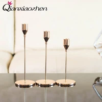 qianxiaozhen metal gold candle holders wedding decorations candlestick wedding candle holder home decoration candle stick