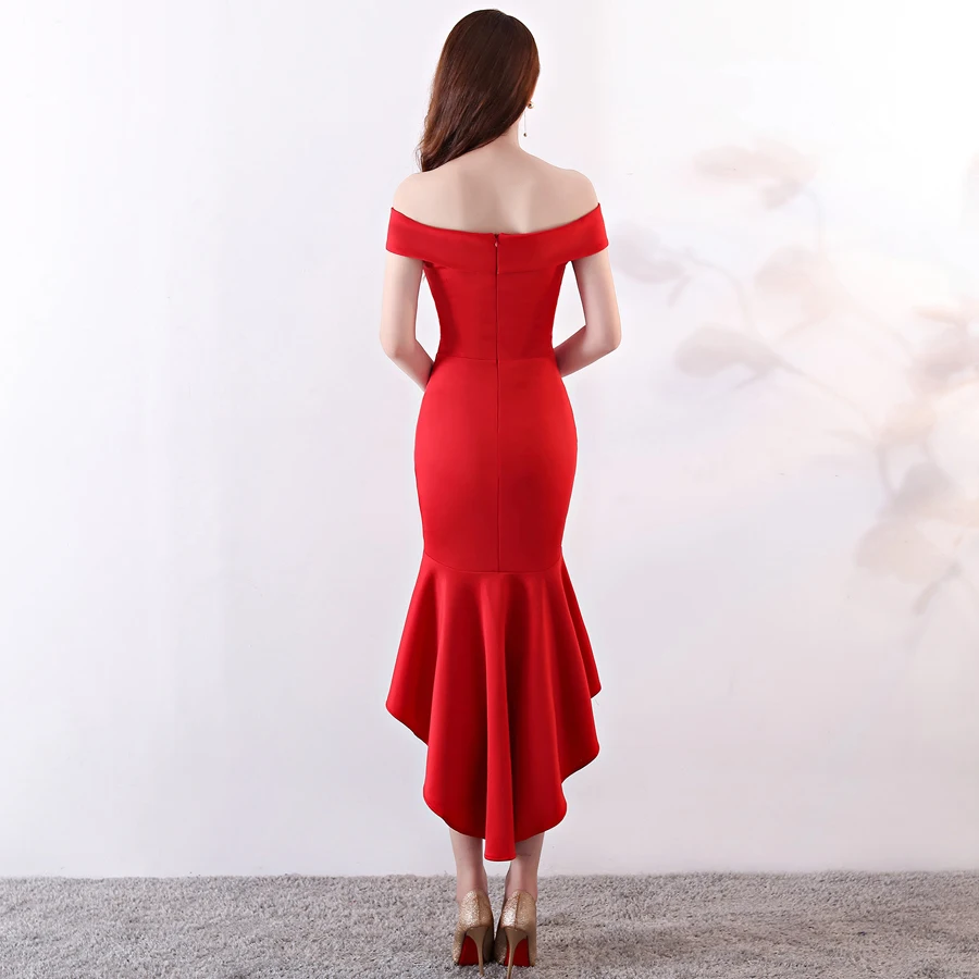 Vestido De Festa Longo новый халат Longue Soiree милые короткие рукава русалка вечерние женские