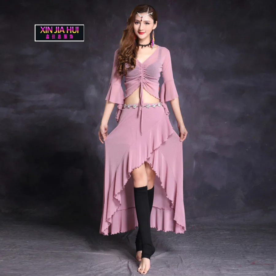 And Autumn Fund South Korea Silver Wire Net Pulling Rope Butterfly Sleeve Length Skirt Practice Performance Serve Suit Hy02 |