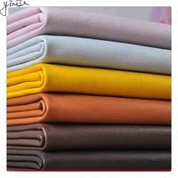100138cm litchi synthetic leather pu leather fabric artificial faux leather fabrics diy bags sofa decoration sewing materials