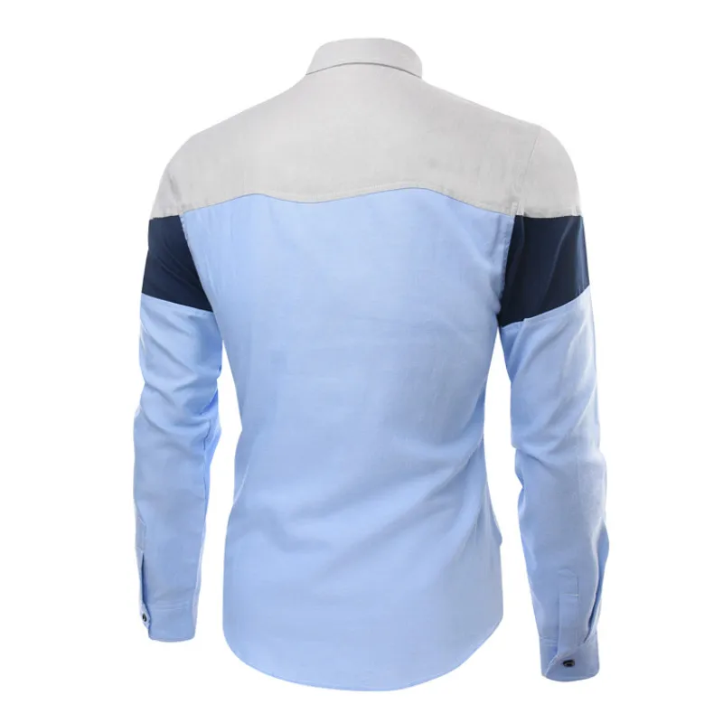 2019 новый модный бренд Camisa Masculina рубашка с длинными рукавами для мужчин корейский