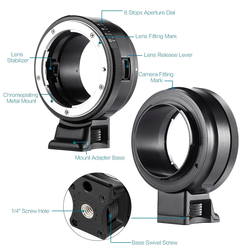 VILTROX NF NEX переходное кольцо для Nikon G/F/AI/S/D объектив Sony E Mount Camera C3/NEX 5R/NEX F3/NEX 6/NEX 7/NEX