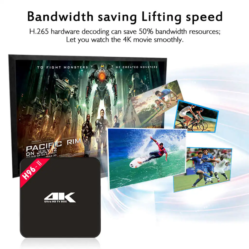 OPQ-H96-Ii Android 7 1 Smart Tv Box Amlogic S905X четырехъядерный Wifi 2 4G 4K видео медиаплеер для Netflix Youtube