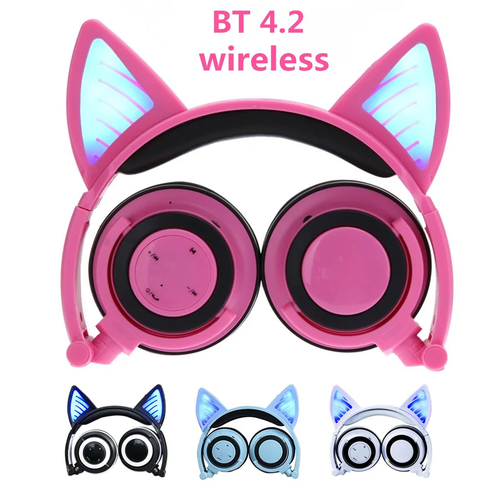 220 мАч Bluetooth стерео наушники мигающие игровая гарнитура светодиодный светильник