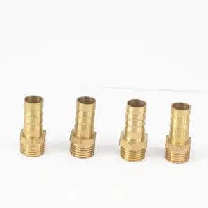 Партия 2 штуцера для шланга, ID 10 мм x 14 дюйма, наружная резьба BSP, Латунная муфта, соединитель, штуцер для топлива, газа, воды